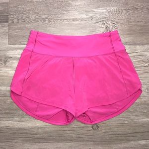 Lululemon Speed Up Shorts Mid-Rise 4” Inseam- Sonic Pink, Size 2